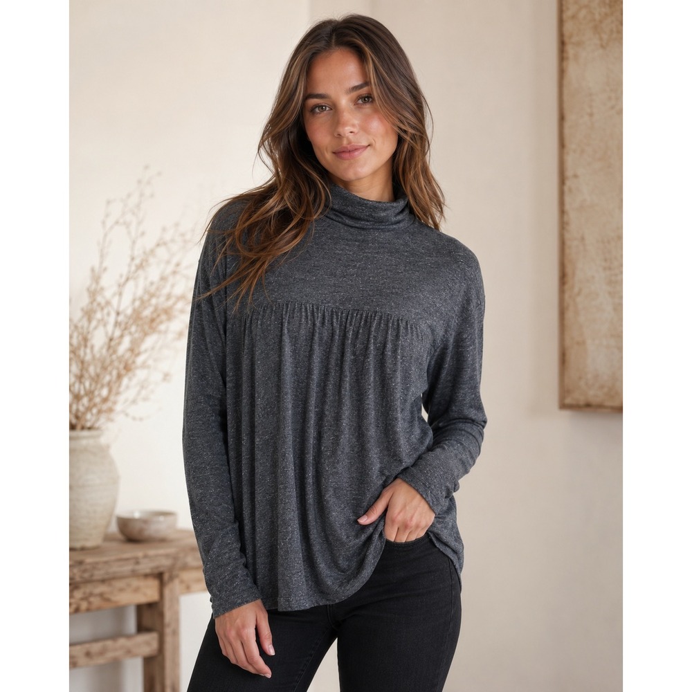 Maeve Anthropologie Babydoll Empire Waist Top Elevated Basic M Capsule Feminine